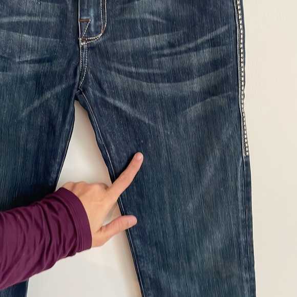 Rock & Republic Studded Dark Wash Straight Leg Denim Skull Jeans 26 - Picture 12 of 12